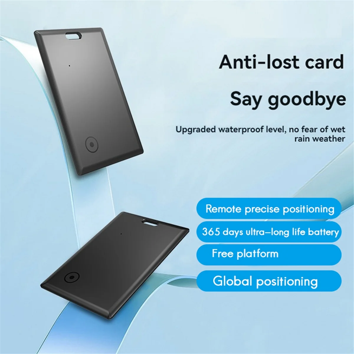 Wallet Anti-Loss Card Location Tracking GPS Smart Tag for Find My Bluetooth Device Ultra-Thin Card Wireless Charge