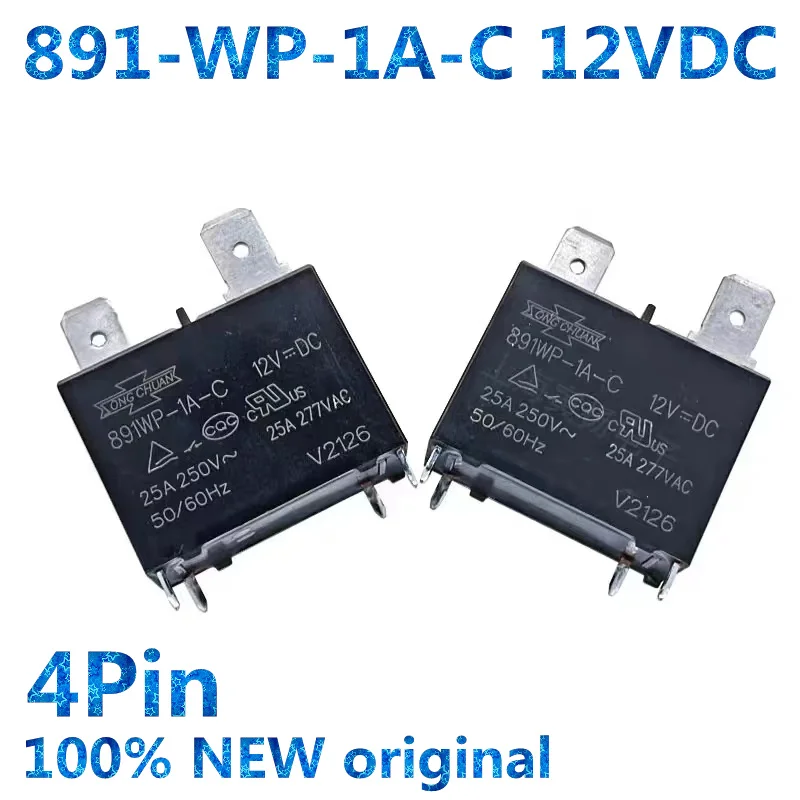 

35Pcs, 891WP-1A-C 12VDC, High Power Relay, 891WP-1A-C, 891WP-1A-C-DC12V, 4PIN, 25A, 12VDC, 100% New