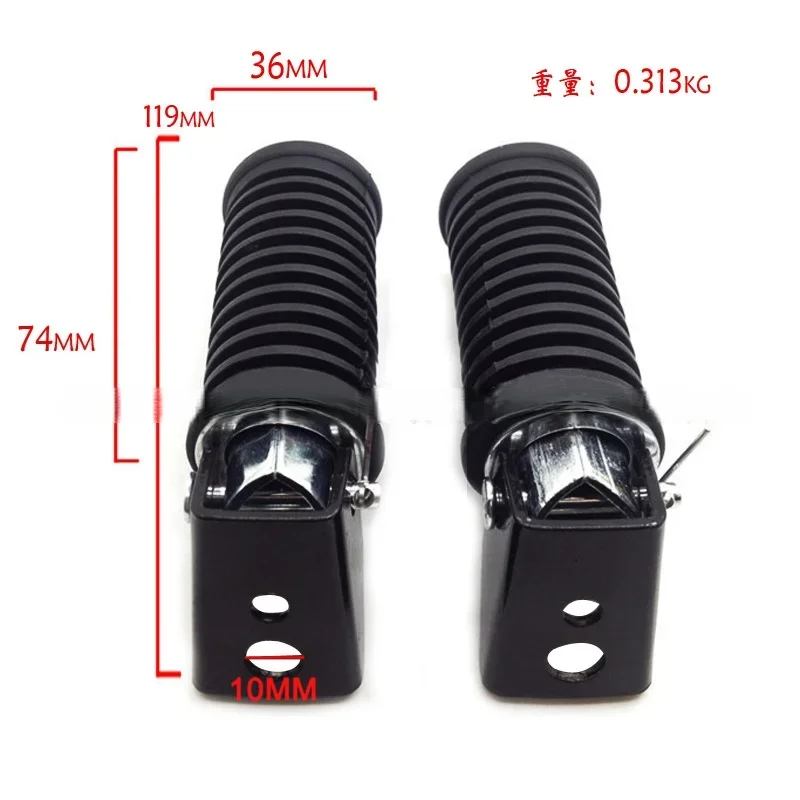 NEW-1Pair Rear Passenger Foot Pegs Foot Rest For Suzuki GN125 QJ125 GS125 GT125-5