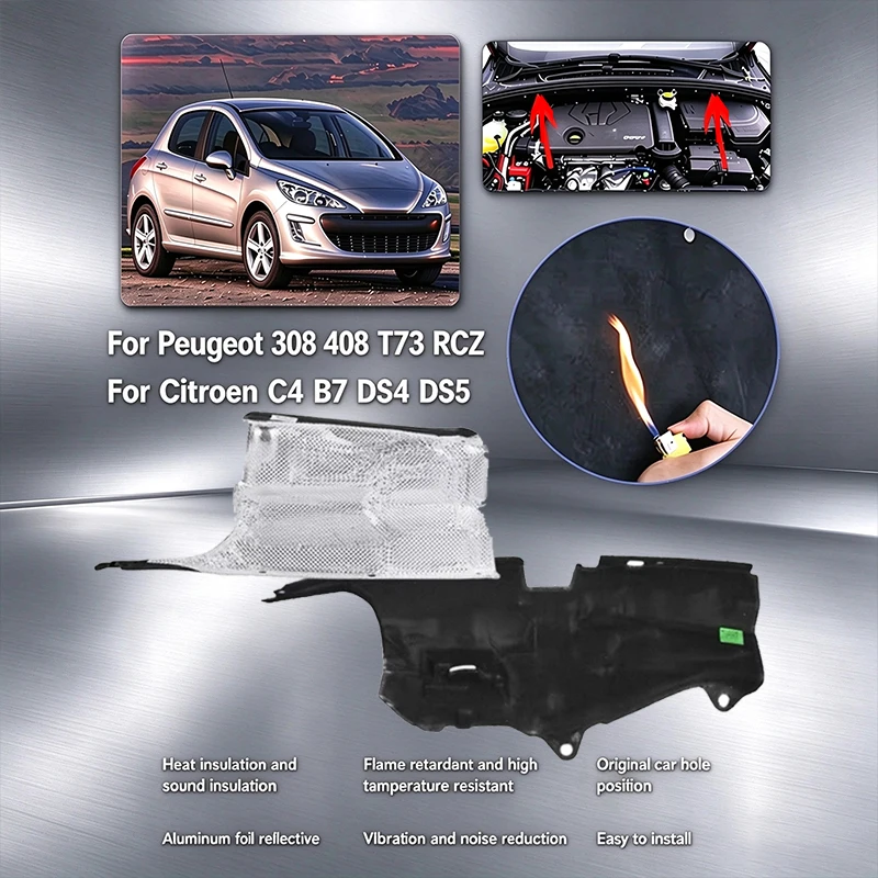 For Peugeot 408 308 T73 RCZ Citroen C4 B7 DS4 DS5 9676192980 9676193080 Car Original New BULKHEAD SOUND PROOFING 7482AK 7482AJ