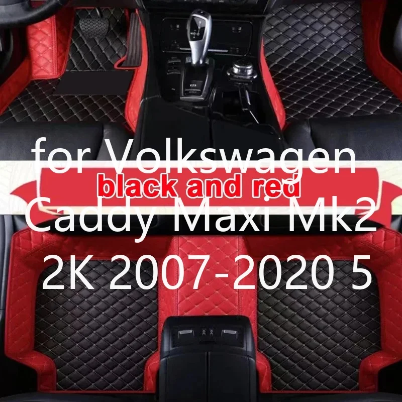Maßgefertigte Autofußmatten für Volkswagen Caddy Maxi Mk2 2K 2007-2020 5-Sitzer LHD RHD 3D Vollumfassende TPE-Fußmatten Wasserdicht Rutschfest Verschleißfest Auto-Innenausstattung 4c852