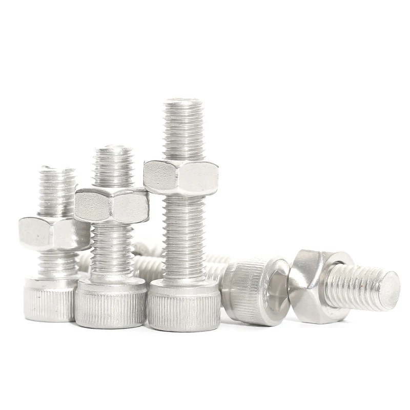 Left Hand Thread Socket Cap Screws Allen Bolts And Hexagon Full Nuts Combination Set M3 M4 M5 M6 M8 M10 M12 6