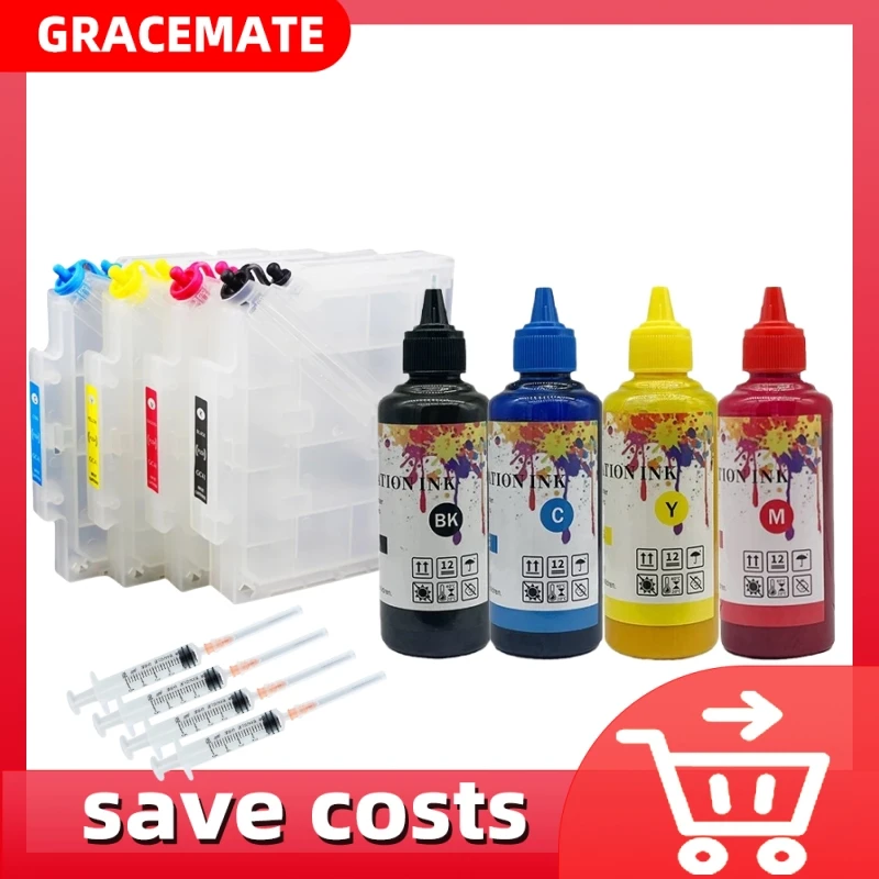 GC41 Refillable Ink Cartridges for Ricoh SG2100 SG2010L SG3120 SG3100 SG3110DN SG3110DNW with 400ml Sublimation Ink,with Chip