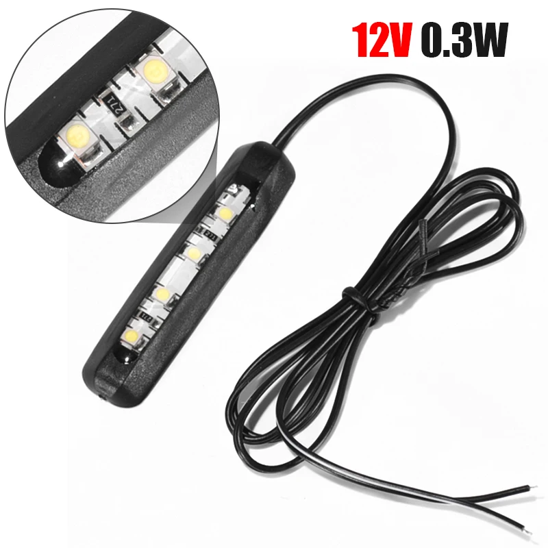 12V General Motors License Plate Light Assembly Motorcycle Micro Rear License Plate Light 4LED Light With Cable Car Decoration