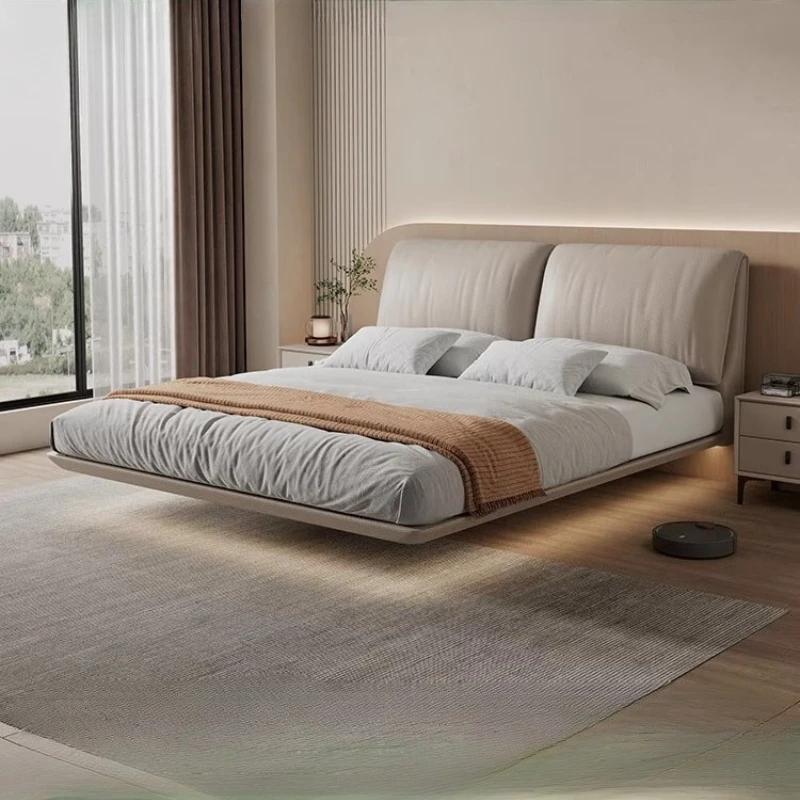 

modern 180x200cm Double bed bases and frames luxury bedroom Single bed floating headboard camas de dormitorio furniture for home