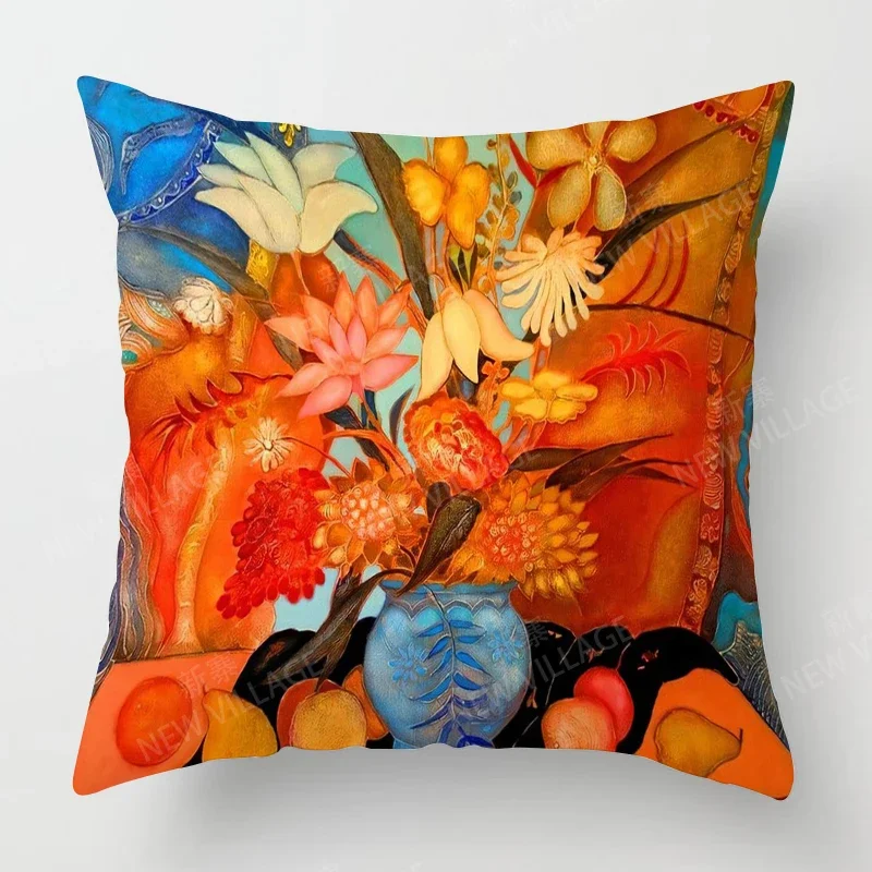 Home living room decoration cushion covers Vintage oil painting style throw pillow cover45*45 pillowcase 40x40cm 50x50 45x45