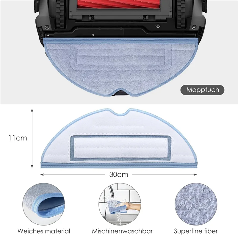 AD11 Accessory Set for Roborock S7 Pro Ultra/S7 MaxV Ultra, 6 X Dust Bags, Main Roller Brush Robot Vacuum Cleaner Accessories