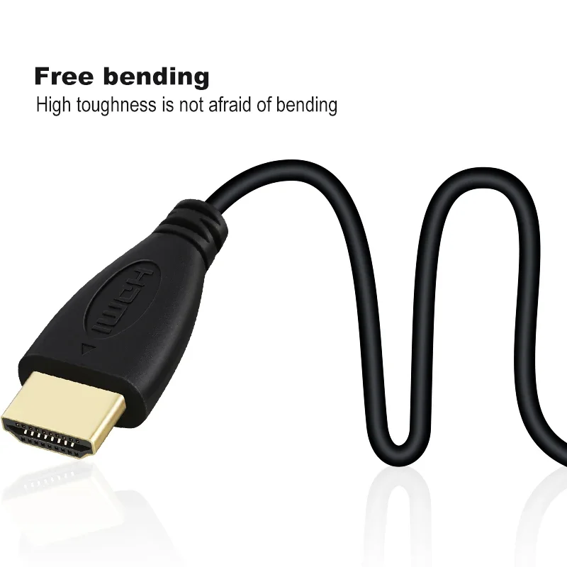 Kabel HDMI Shuliancable, szybki, pozłacany, złącze męskie-męskie, długości 1m, 1,5m, 2m, 3m, 5m, 7,5m, 10m, 15m, do HD TV, XBOX, PS3, komputera. — zdjęcie produktu 5