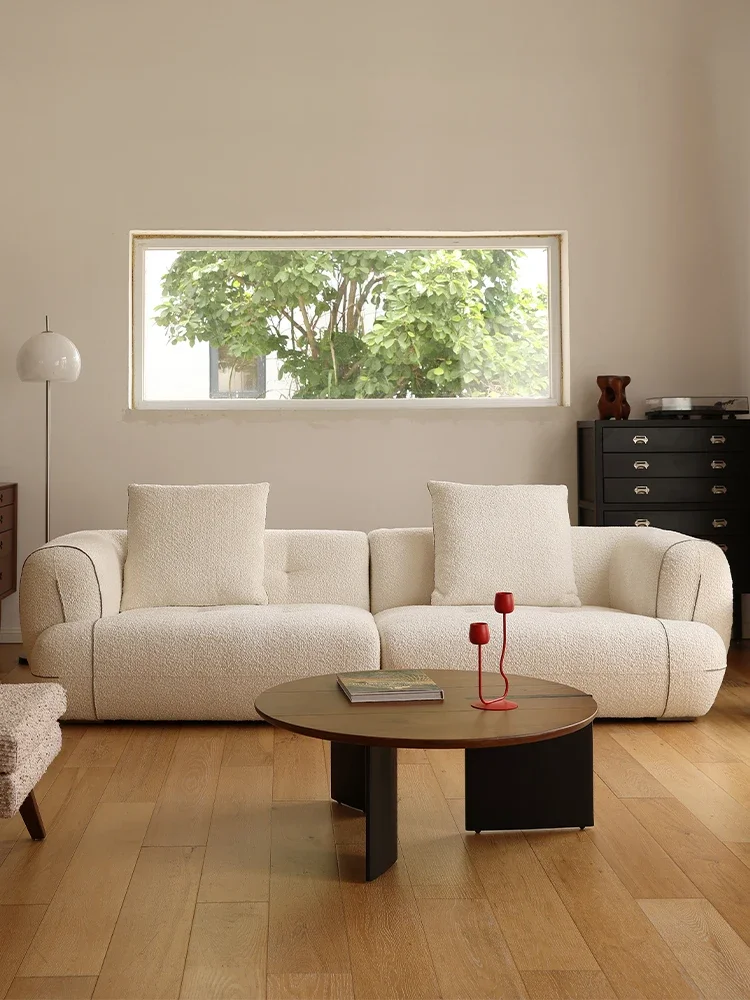 French medieval wabi-sabi wind chenille skin-friendly snowflake velvet split high rebound cream wind fabric sofa