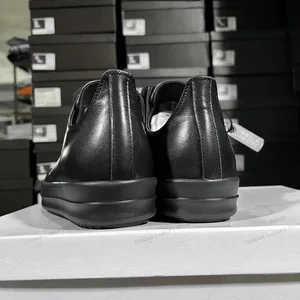 ريك مصمم الجلود الأصلية حذاء الرجال مثير جامبو الدانتيل أسفل أعلى أربطة الحذاء سميكة أوينز أحذية رياضية الجلود الحقيقية أنثى أوينز أحذية رياضية أعلى 12 مبيعا جاكيت ريك غرايمز - No7