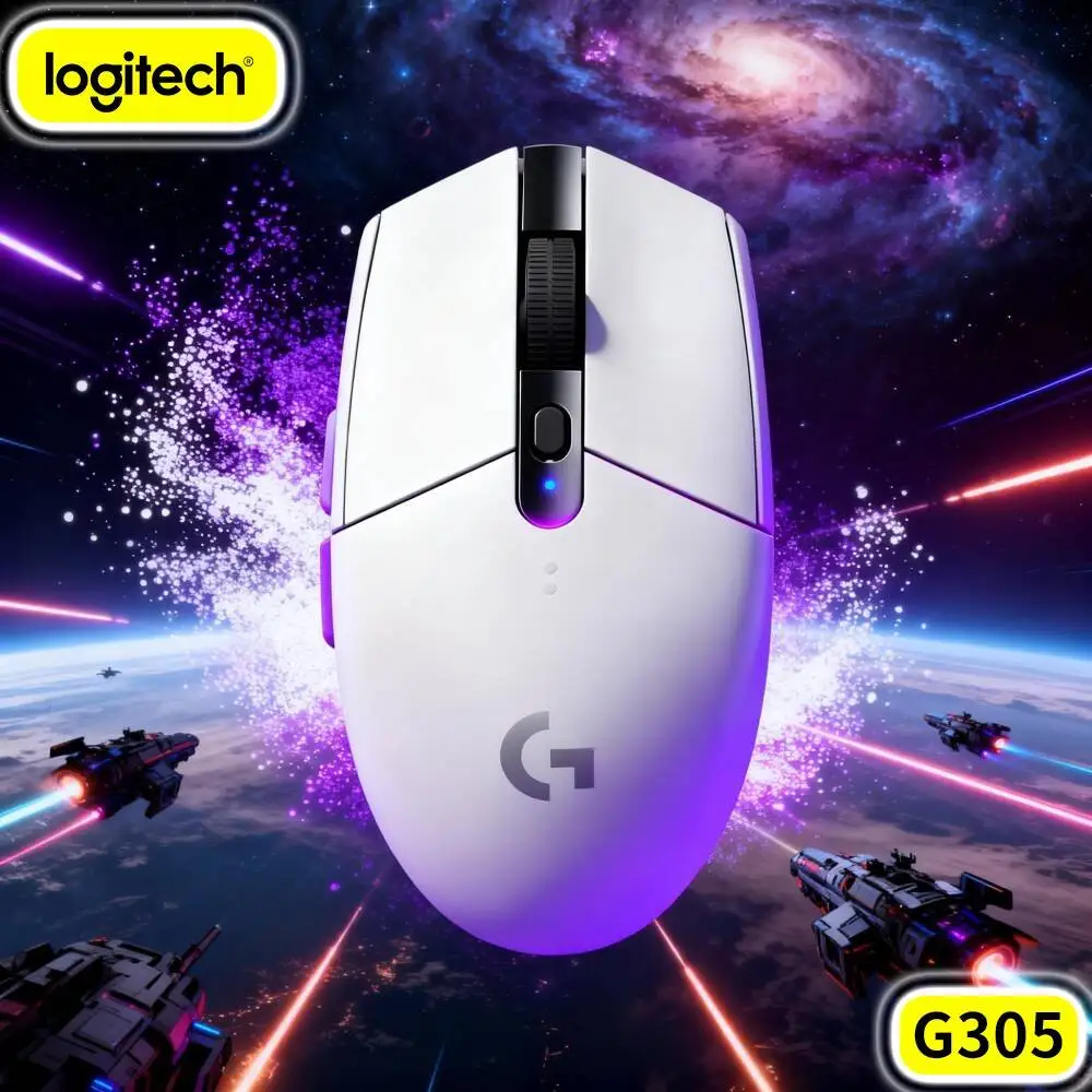 Logitech G305 LIGHTSPEED Game Room Gear Wireless Mouse HERO 12000 DPI 6 Programmable Buttons Ideal For Home Corner PC Mac