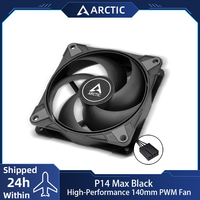 ARCTIC P14 Max Black High-Performance 140mm Case Fan, PWM Controlled 400–2800 RPM, Optimised for Static Pressure