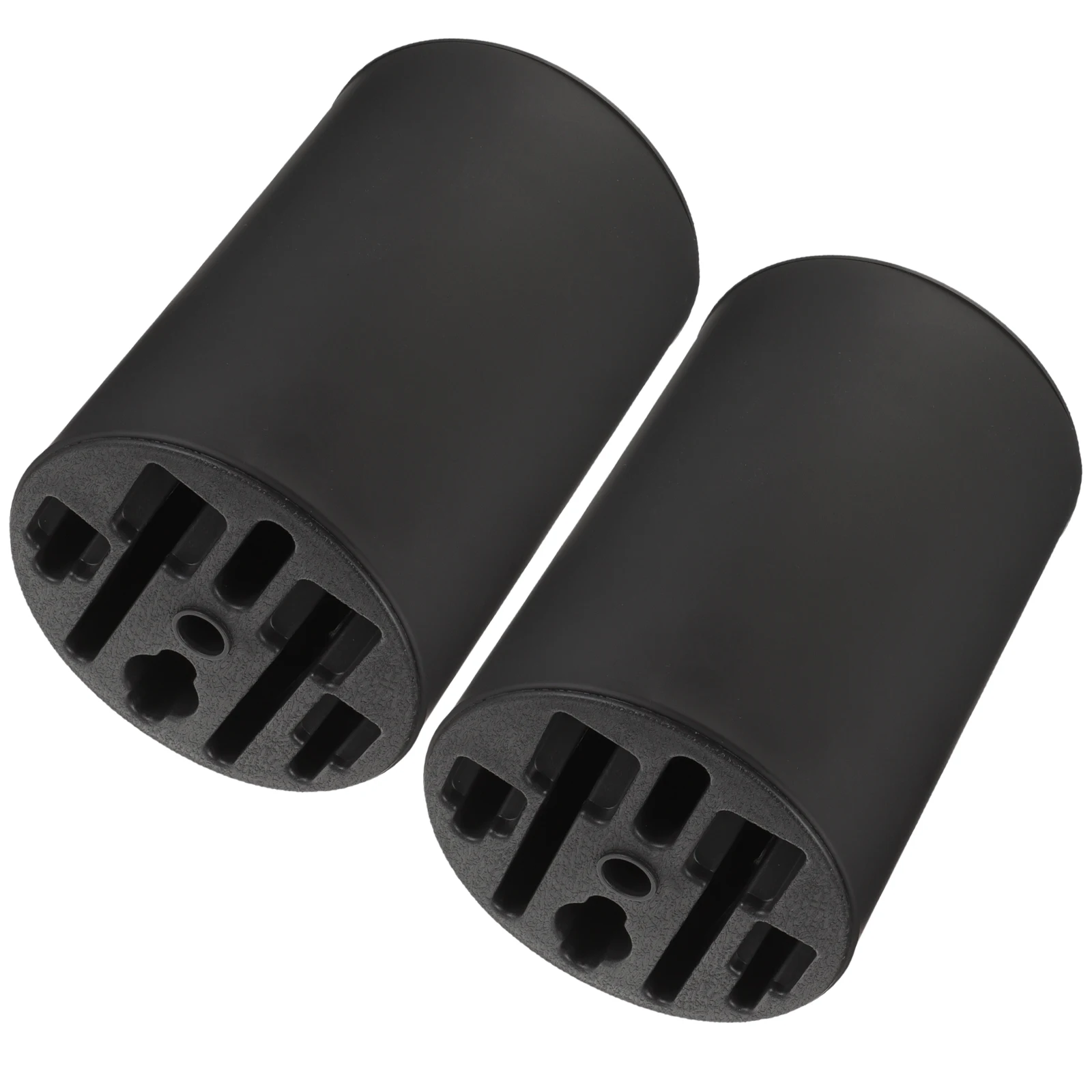 

2Pcs Black Cylinder Knife Block Multifunctional Kitchen Tool Holder Storage St Carbon Steel Utensil Rack Kitchen