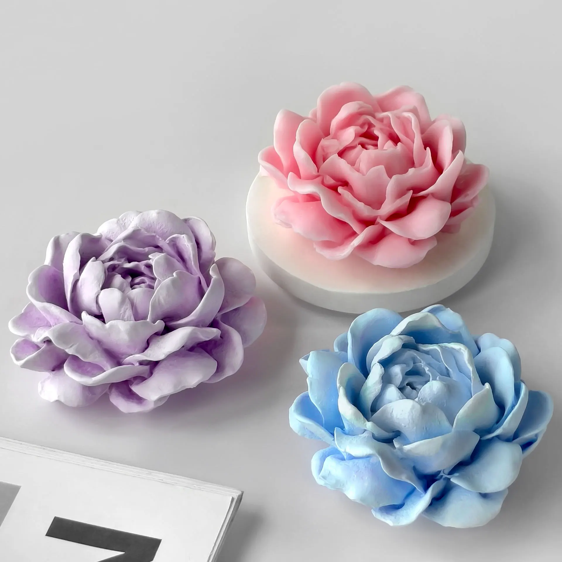 

Flower Aromatherapy Candle Silicone Mold DIY Jasmine Handmade Soap Gypsum Resin Candle Making Supplies