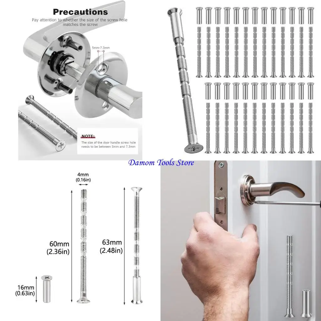57BE 4mm Stylish Screw Set Easy to Install Fixings Enhances Your Home or Office 50pcs
