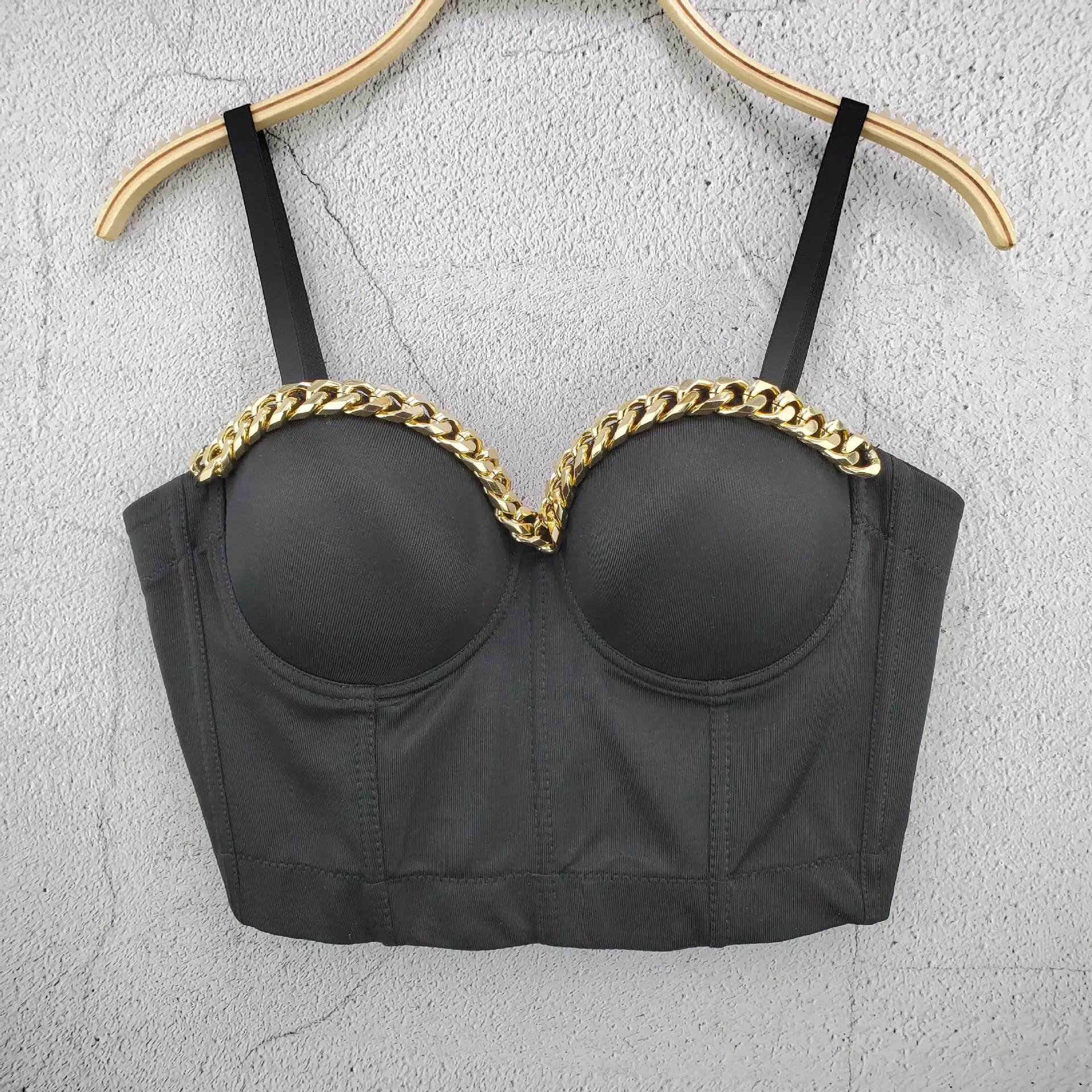 Super Fire Small Sling Chain Vest Design Sense Thin Retro Navel Sleeveless Outer Wear Personalized Top Women