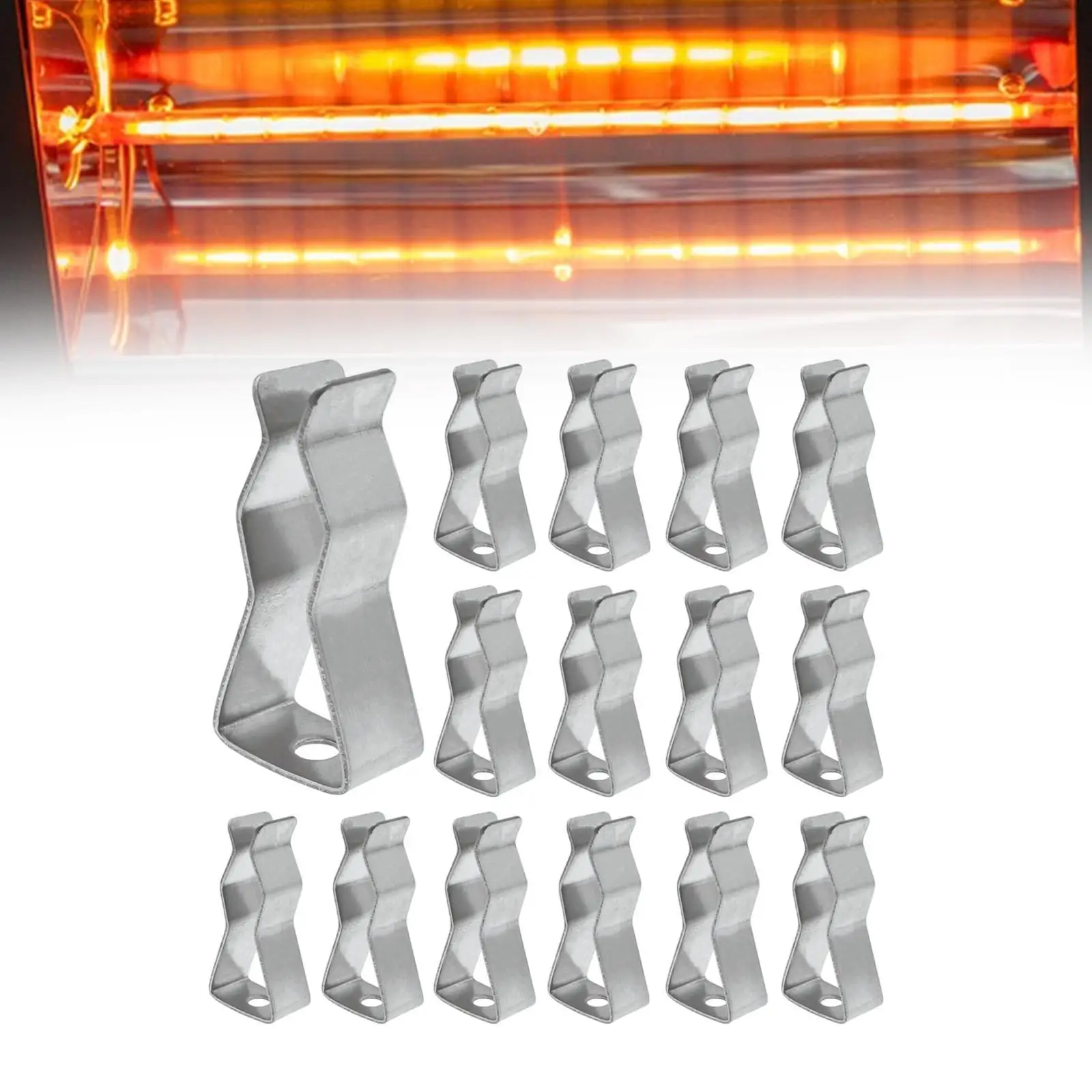 15x Lamp Holder Bracket Infrared Heating Tube Clamp for Libraries Stores