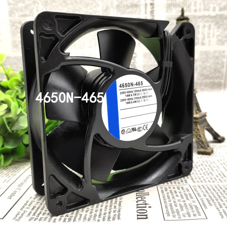 Sealed All metal Silent axial flow Cooling Fan 230V 120*120*38mm 4650N-465 high air volume fan