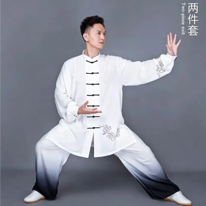 High Quality Chinese Traditional Taiji Uniform Woman Long Sleeve Wushu TaiChi KungFu Clothing Wushu Martial Arts Wing Chun Suit