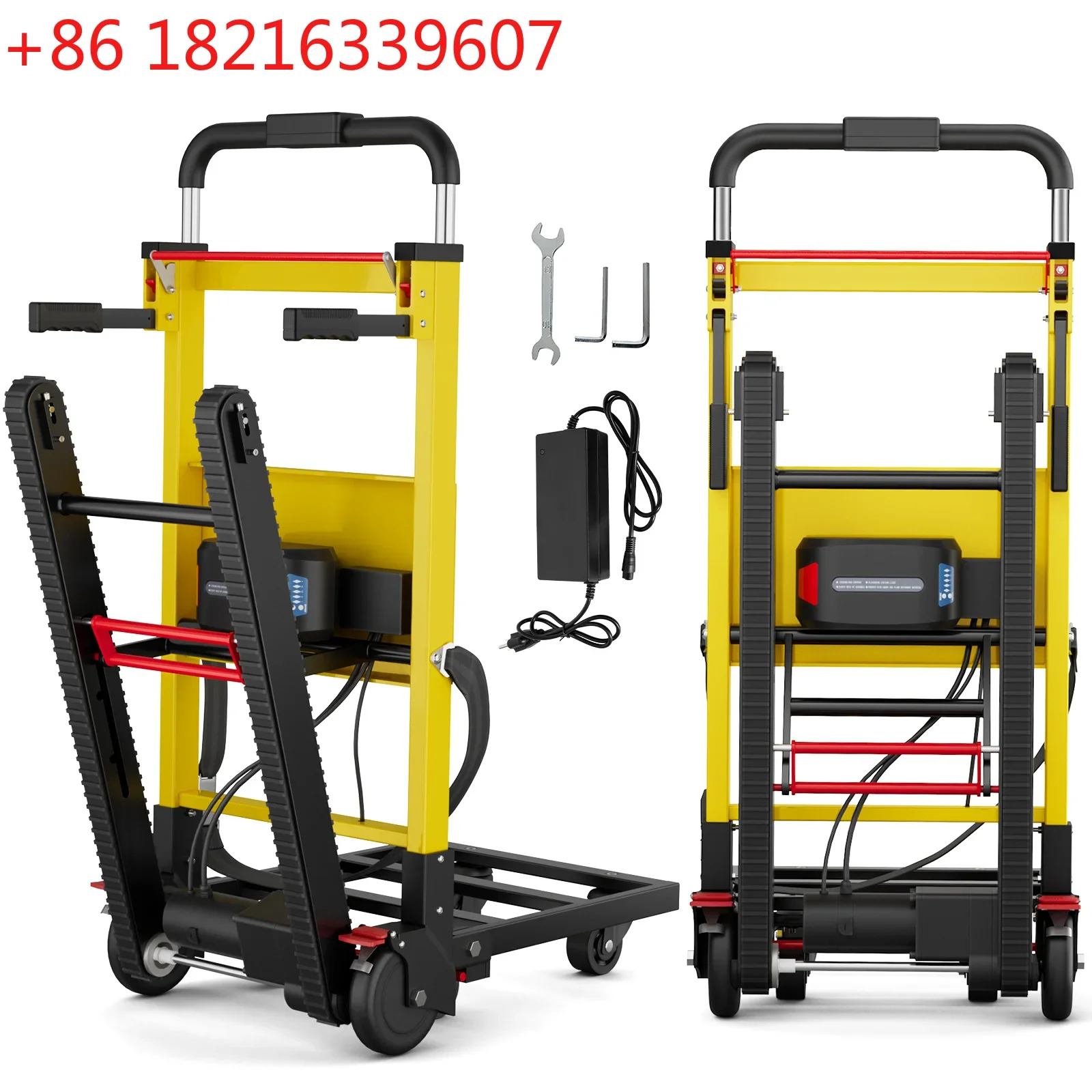 YAO Electric Stair Climbing Hand Trucks Dolly  for Moving 400lbs Capacity Heavy Duty Folding Stair Climber Hand Trolley