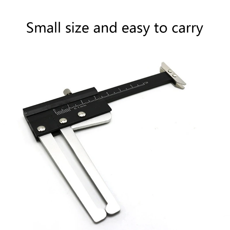 Brake Disc Thickness Measuring Caliper Vernier Ruler Tyre Tire Depth Gauge Measure Tool 0-60mm Clamp