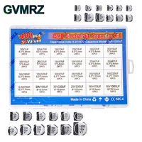 400PCS 24Values SMD Electrolytic Capacitor Kit 1uF-1000uF 6.3V-50V for Electronics Projects