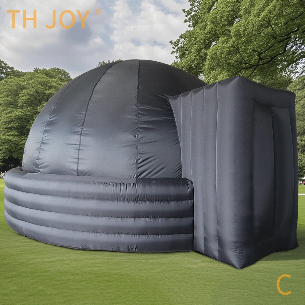 Envío aéreo rápido a puerta, tienda de campaña inflable con cúpula de planetario de proyección profesional, tienda de planetario inflable para educación escolar