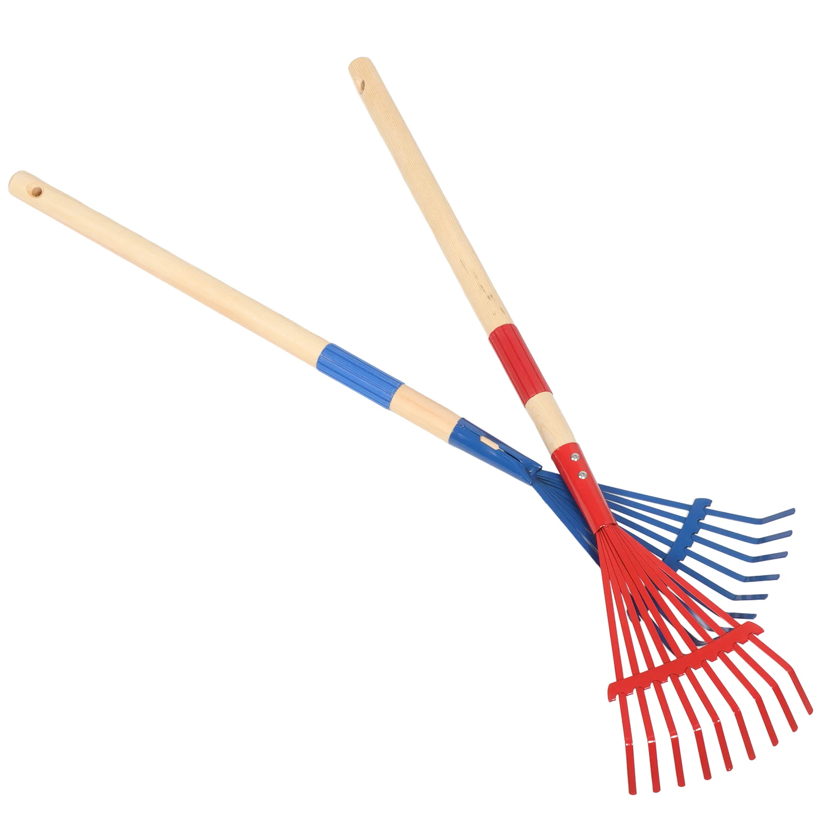 

2Pcs Detachable Kids Rake Durable Wood H Tool for Lawn Weeding Small H Rakes Heavy Duty Leaf Grass Dethatching