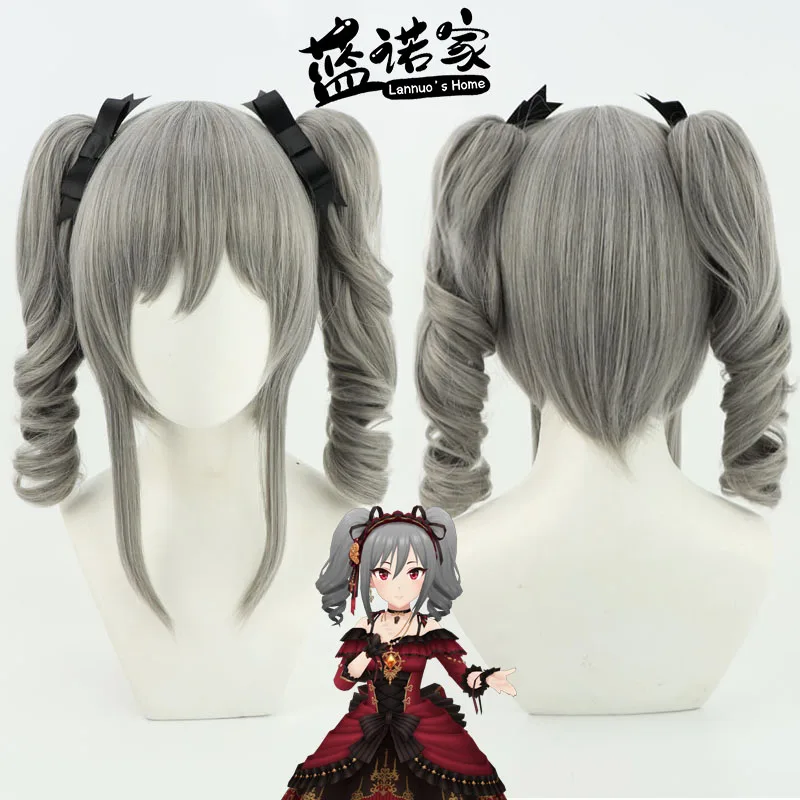 

Anime The Idolmaster Bronya Cosplay Wig Halloween Carnival Party Props Synthetic Hair Heat Resistant Fiber + Wig Cap