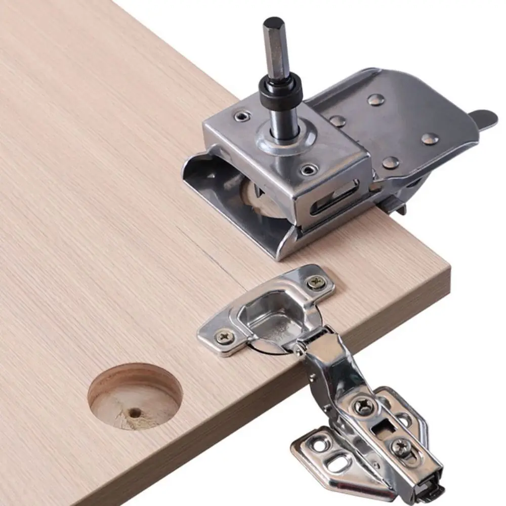 

Positioning Door Hinge Template Adjustable Hinge Installation Hole Guide Jig Removable Professional Hinge Slotting Locator