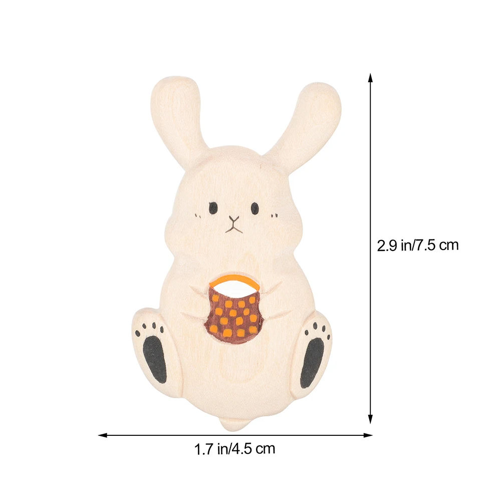 

2pcs Wooden Fridge Magnets Cute Bunny Design Decorative Home Kitchen Magnet Multi-Function Whiteboard Decor Household