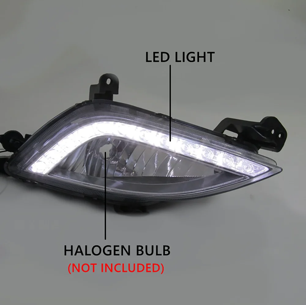LED Front Bumper Fog Lamp / Fog Lamp Frame Cover Bezel for Hyundai Elantra GT i30 2012-2016 92201A5100 92202A5100