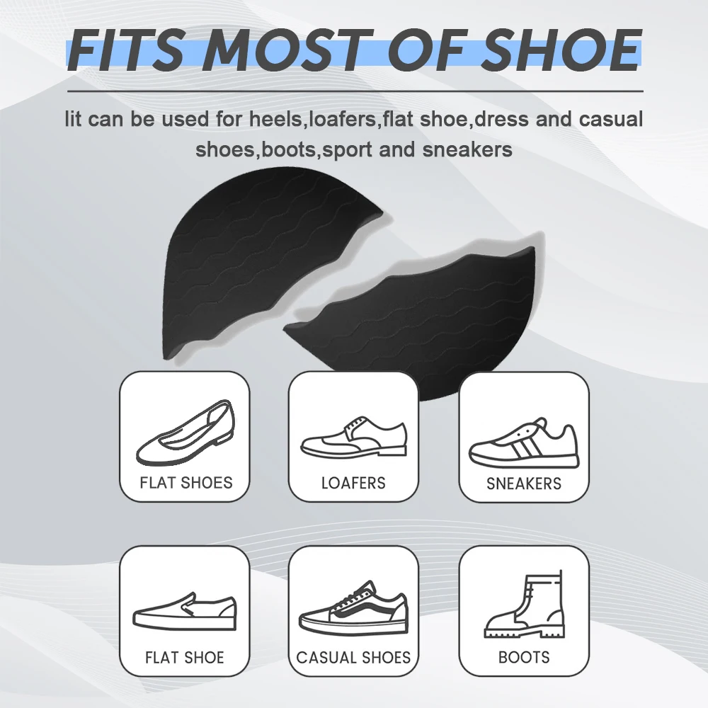 Weiche Zeheneinlagen für Damen und Herren, Schuhgrößenreduzierer, Polsterkissen, Schuhfüller für lose Schuhe, High Heels, Sneakers, Komfort-Fußpflege – Detail 6