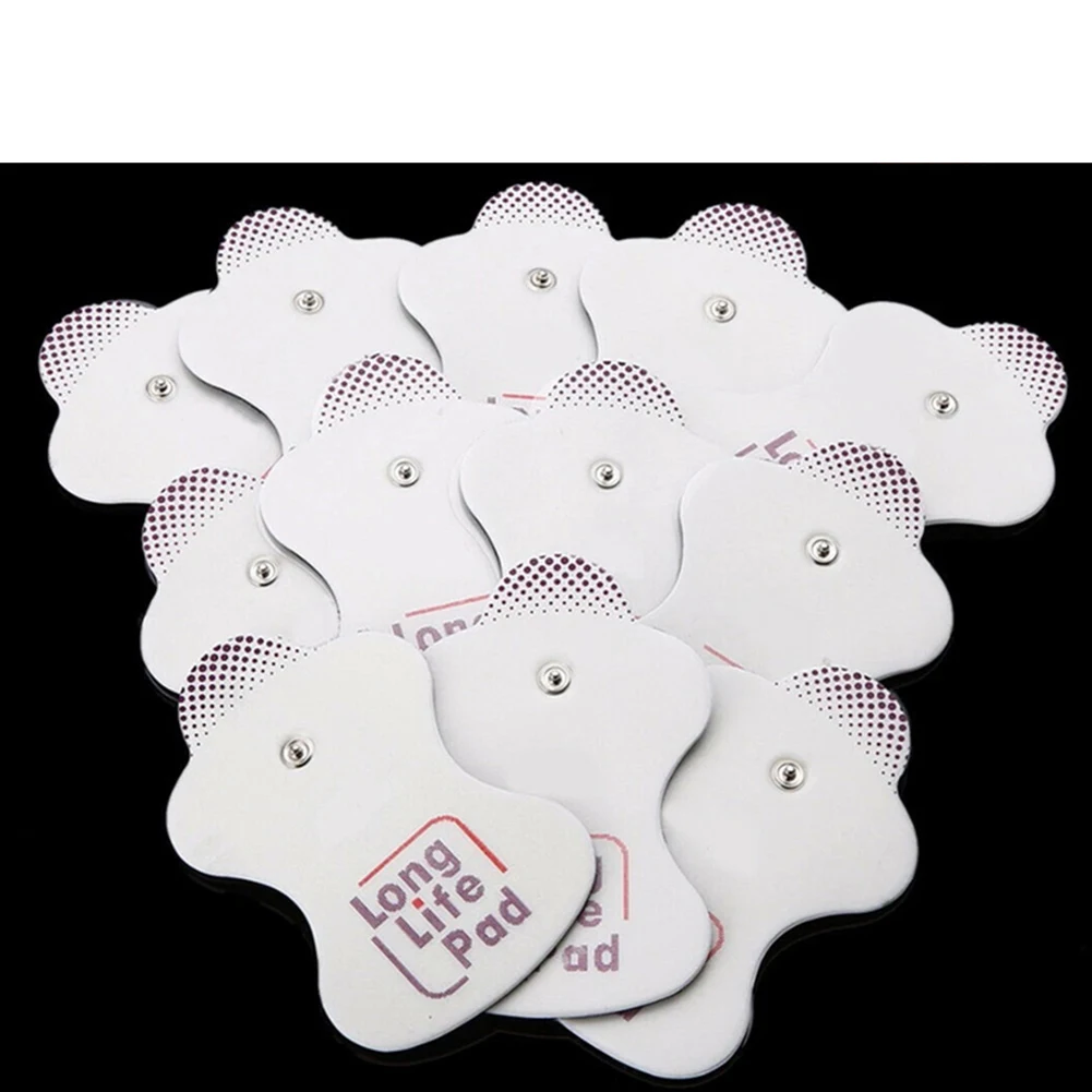 

12 шт. гелевых электродных накладок для ТЭНС-терапии, массажер для акупунктурной терапии тела, терапевтический импульсный стимулятор, электростимулятор для похудения