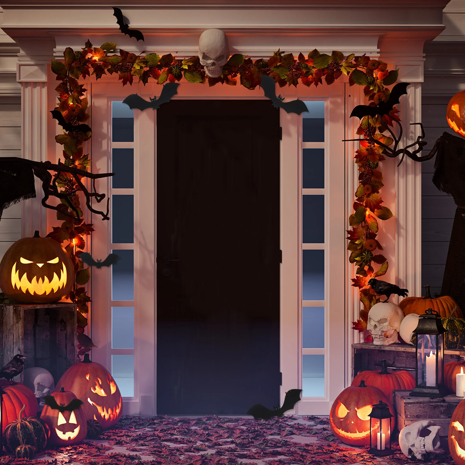 

Bat Ornament Halloween Wall Decor House Decorations Fairy Home Hanging Party Pp