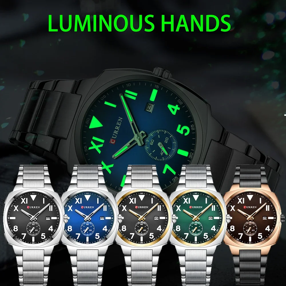 Curren Watch For Men Trendy High end Light Luxury Versatile Quartz Wristwatches Waterproof Roman Hollow Male's Clock Watch