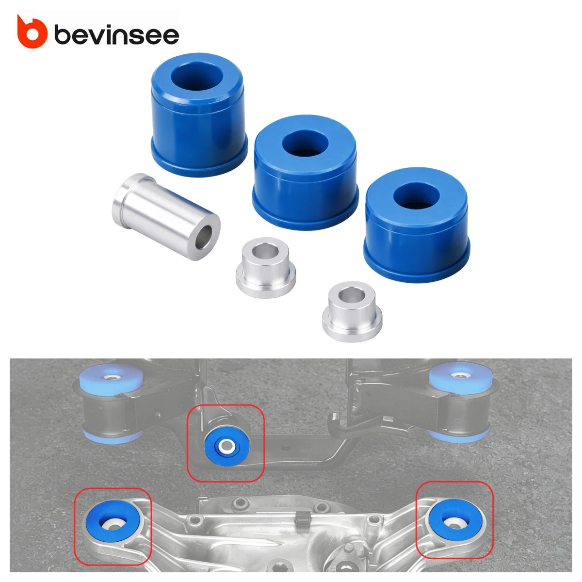

BEVINSEE 95A Polyurethane Differential Carrier Bushing Kit For BMW E36 328i 325i 323i 320i 318i 1992-1999