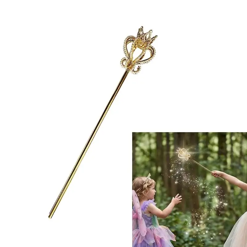 

2026 New Deluxe Alloy Tale Wand Costume Prop with Sparkling Stone Aspets 53Cm