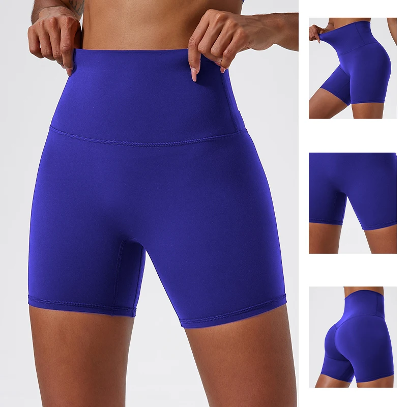 Hearuisavy Soft Yoga Shorts Buttock Lift Gym Leggings Women High Waist Sports Shorts Women Running Workout Shorts Female