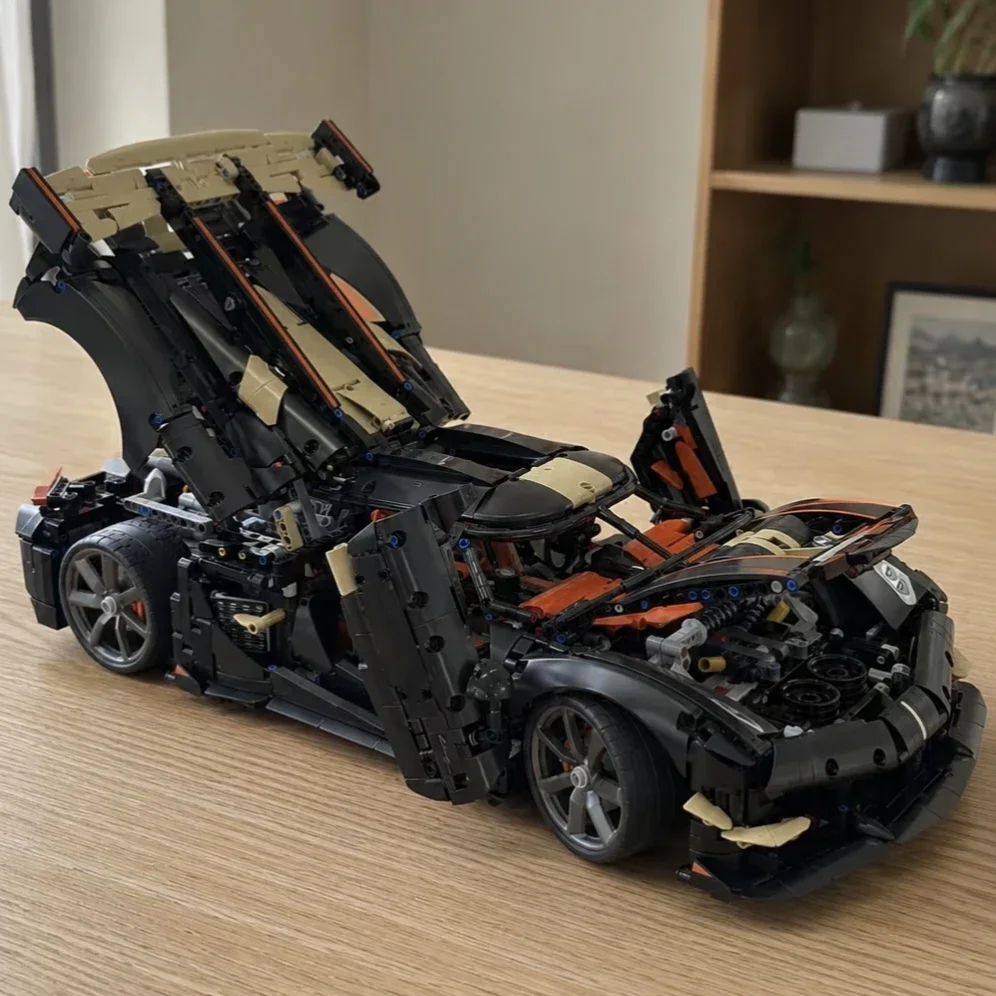 New 4104pcs HighTech Track Limited Edition Racing Car Megacar Supercar Building Block Puzzle Model Toys For Birthday Gifts