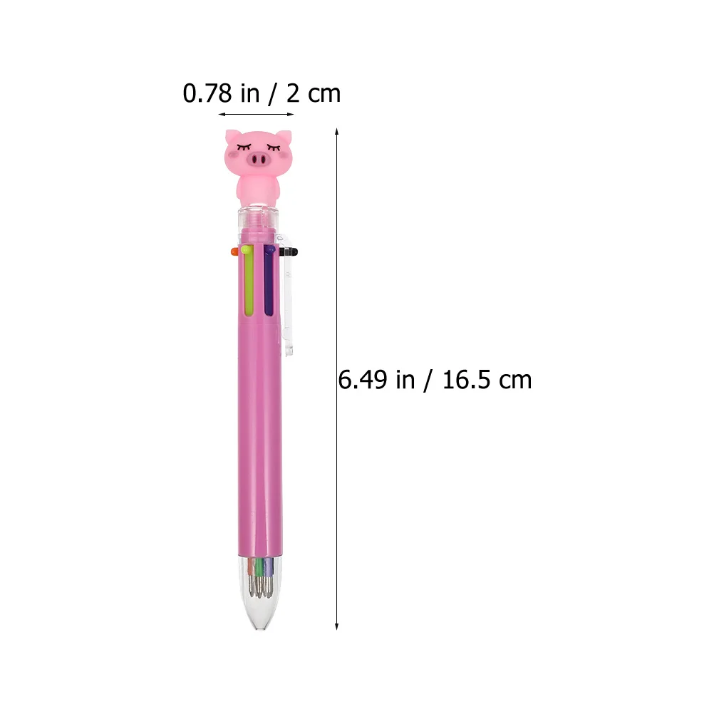 12 قطعة من أقلام حبر جاف الكرتونية، أقلام كتابة إبداعية ممتازة للطلاب، مستلزمات مكتبية مدرسية، ستة ألوان متعددة الوظائف #3