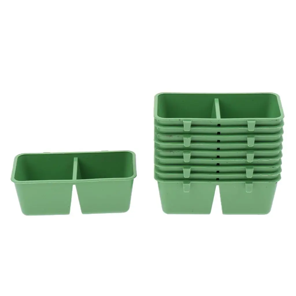 10x Bird Parrot Feeding Cups, Food Water Bowls Dish for Small Animal, Chinchilla, Ferret, Cockatiel, Conure, Parakeet