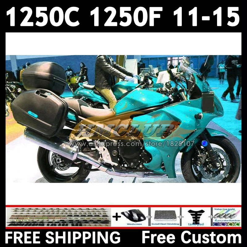 Cyan glossy Bandit For SUZUKI GSX1250F GSX1250 FA C 11 12 13 14 15 35No.58 GSXF1250 GSX1250C 2011 2012 2013 2014 2015 Fairings