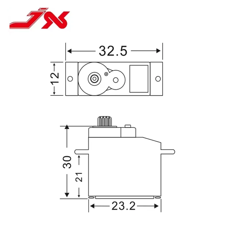 JX PDI-933MG Servo Digital de engranaje de Metal de alto par de 3,5 KG para 1/18 RC coche camión modelo helicóptero piezas de Robot Micro Servo RC