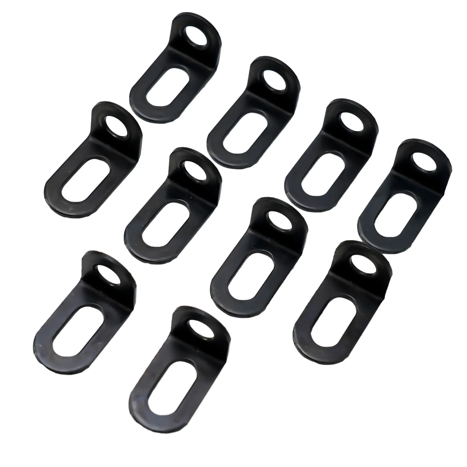 10x L-Shape Fixed Bracket Connector New Thickened Stainless Steel Right Angle Wood Board Support Connector Black Corner Code