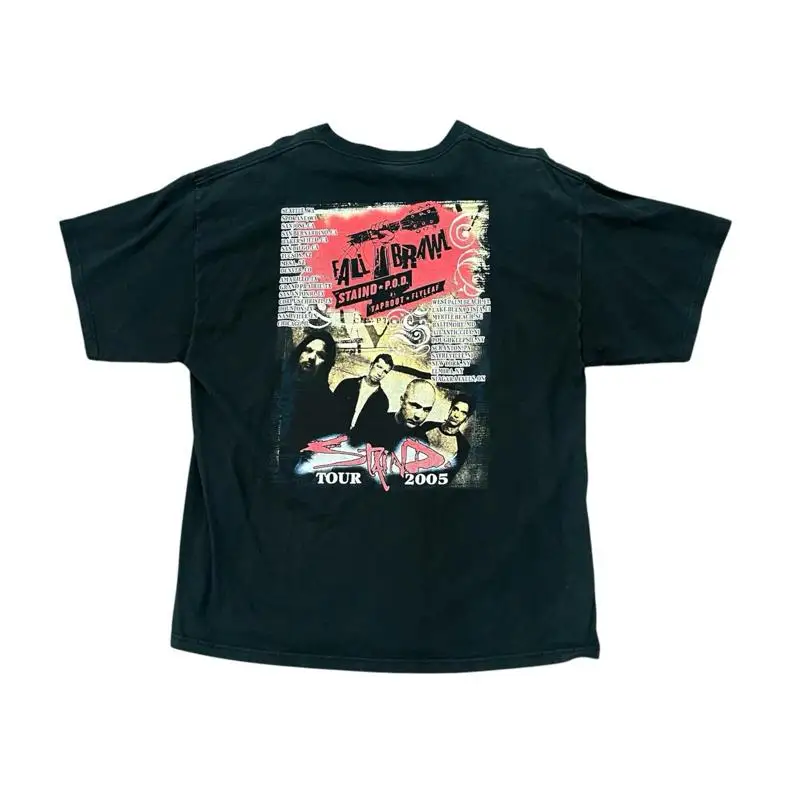 

Винтажная футболка Staind POD Taproot Flyleaf 2005 года, 2XL Nu Metal Band Fall Brawl