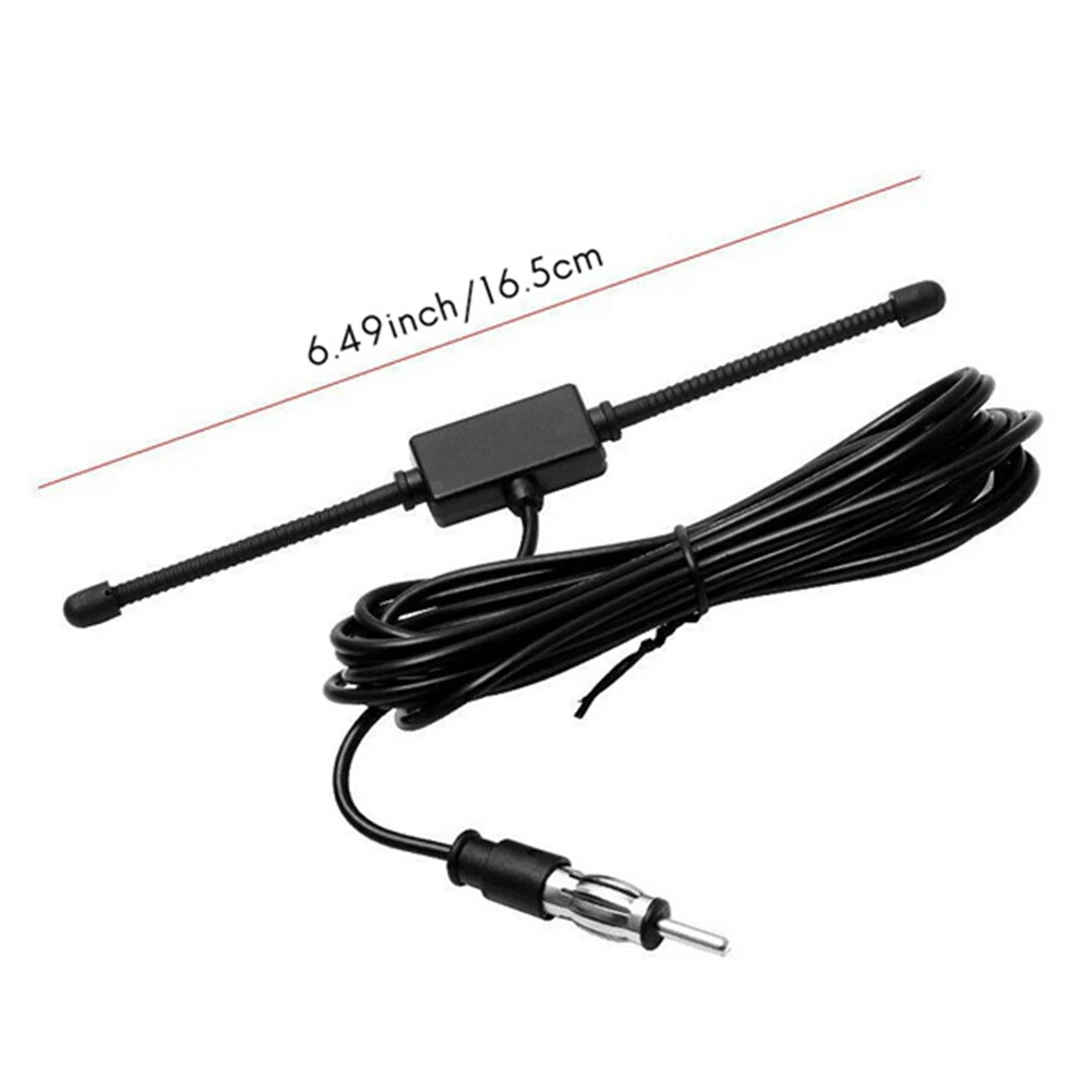 4X Black Universal Car Boat Stereo AM FM Dipole Antenna Adhesive Mount Glass Antenna Radio Antenna