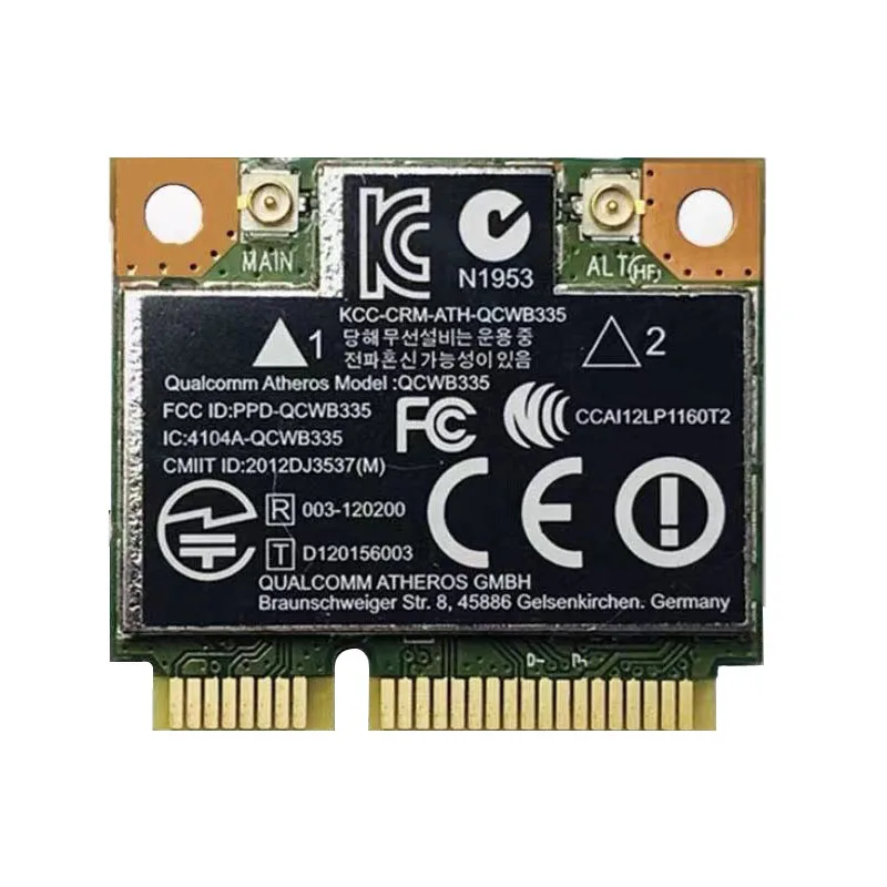 Qualcom Atheros QCWB335 WiFi ไร้สาย + บลูทูธ 4.0 มินิการ์ด PCI-E