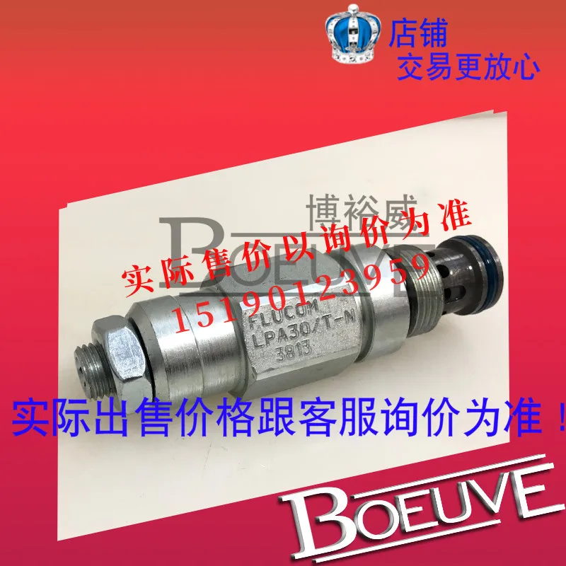 Italian Pressure Regulator FLUCOM2615 Cartridge Relief Valve LPA30/T-N Sanitation Truck Hydraulic Valve