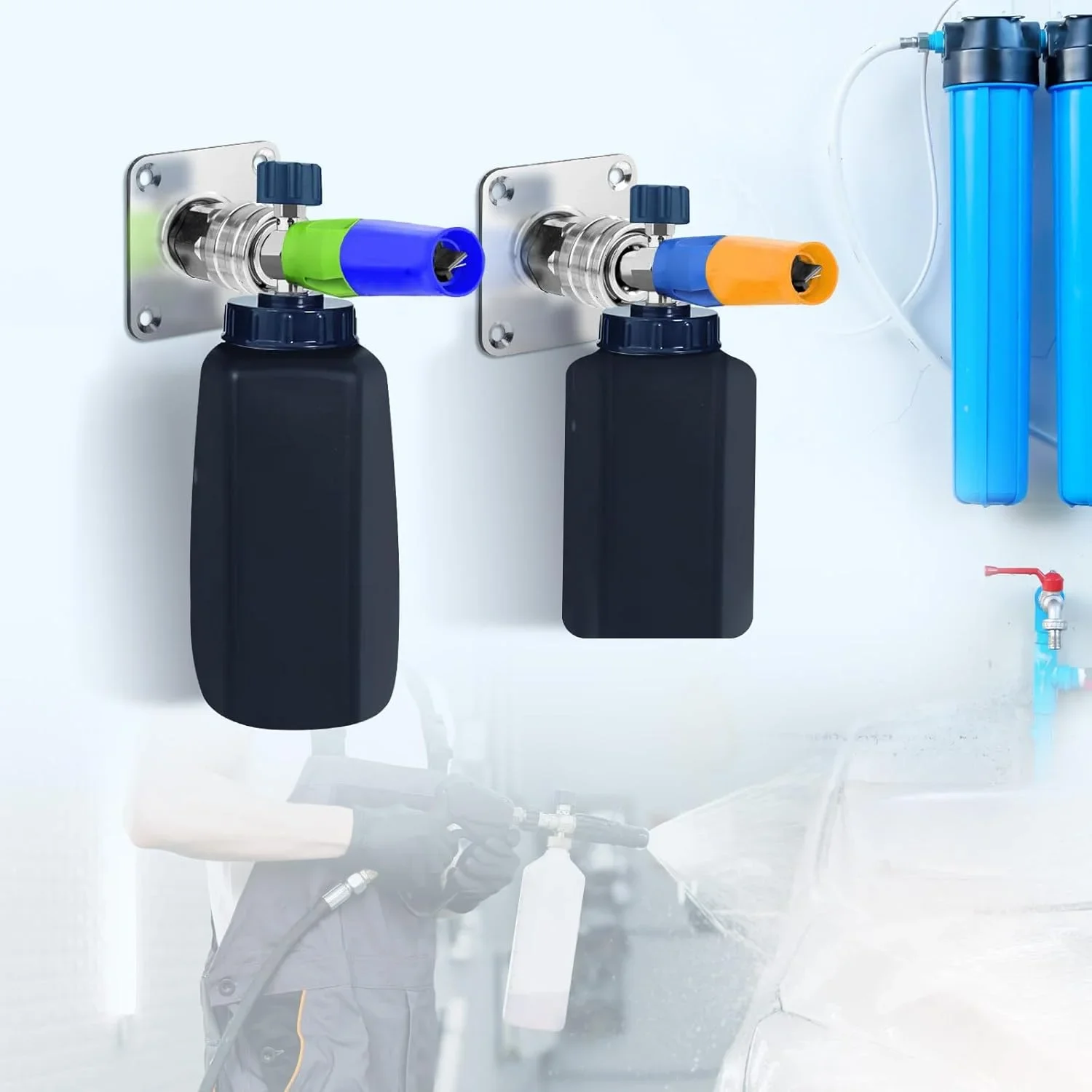 High Water Hanging Rack Wall Mount Pressure Cleaner Rack Washer Hanger Pressure Washer Wall Rack with Parts